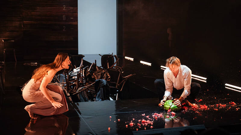 Сеанс с разоблачением: в МХТ состоялась премьера спектакля &laquo;Дамасобачка&raquo;