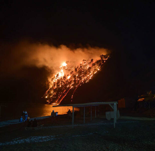 Лес в огне: что известно о пожаре в бухте Инал в Туапсинском районе